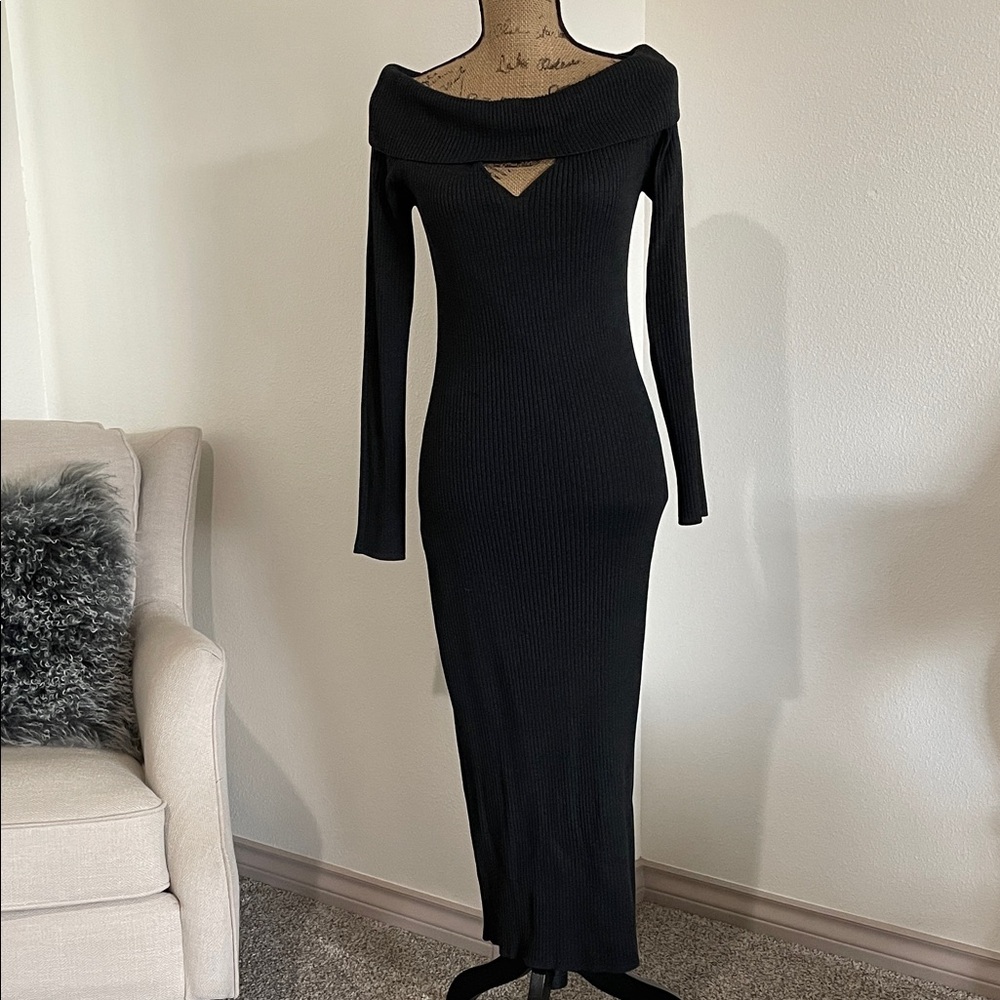 {ASTR the label} foldover long sleeve sweater dress